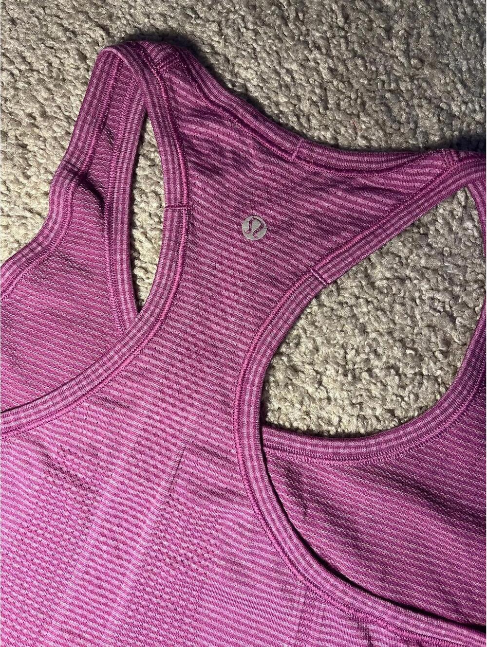 Lululemon Athletica Tank Top Womens Medium Purple Racerback Athletic Yoga Top